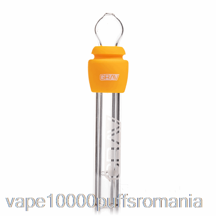 Vape Romania Grav Glass Blunt Cu Silicon Galben Mustar